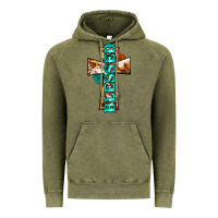 Vintage Olive blessed cross Vintage Hoodie - BarkalooDesign