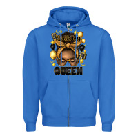 True Royal birthday queen afro messy bun Zipper Hoodie - Artiststas