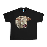 Black Charolais Cattle Face Urban Heavy Tee - LillyAllenDesigns