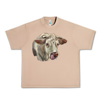 Burro Charolais Cattle Face Urban Heavy Tee - LillyAllenDesigns