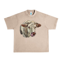 French Oak Charolais Cattle Face Urban Heavy Tee - LillyAllenDesigns