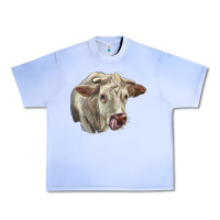 Grape Ice Charolais Cattle Face Urban Heavy Tee - LillyAllenDesigns