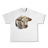 Lunar Rock Charolais Cattle Face Urban Heavy Tee - LillyAllenDesigns