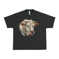 Pigment Black Charolais Cattle Face Urban Heavy Tee - LillyAllenDesigns