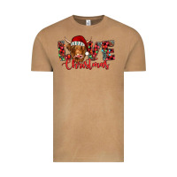 Vintage Camel love christmas highland cow and turquoise gemstone Vintage Tee - Jasminsmagicworld