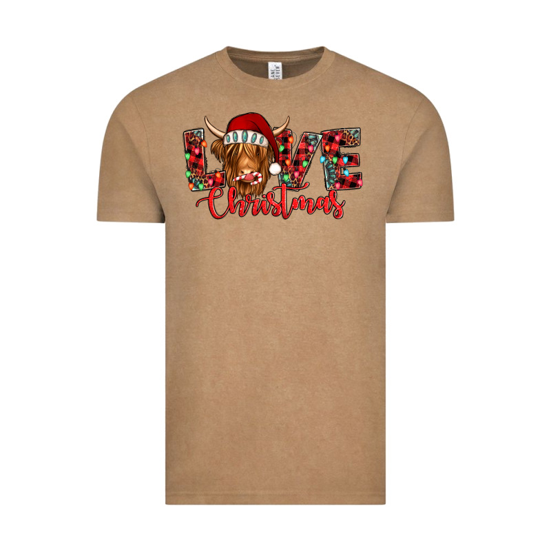 Love Christmas Highland Cow And Turquoise Gemstone Vintage Tee by Jasminsmagicworld | Teevron