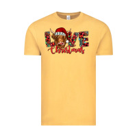 Vintage Mustard love christmas highland cow and turquoise gemstone Vintage Tee - Jasminsmagicworld