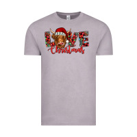 Vintage Zinc love christmas highland cow and turquoise gemstone Vintage Tee - Jasminsmagicworld