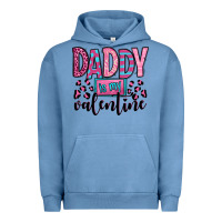 Pigment Pebble Blue daddy is my valentine Urban Hoodie - OliviaCreatesArt