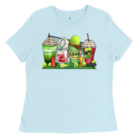 Baby Blue tennis coffee cups Ladies Tee - Zillion Design Studio