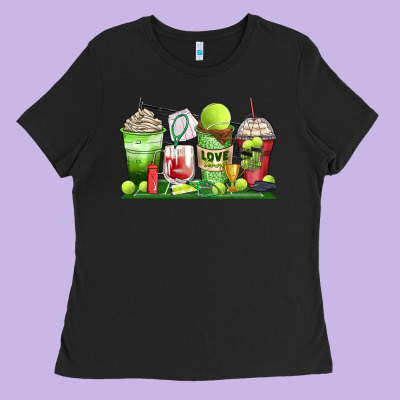 Tennis Coffee Cups Ladies Tee Designed By Zillion Design Studio