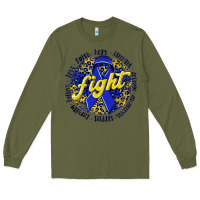 Army Green fight colorectal cancer Long Sleeve Tee - NancyCooperArtShop