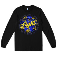 Black fight colorectal cancer Long Sleeve Tee - NancyCooperArtShop