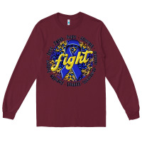 Burgundy fight colorectal cancer Long Sleeve Tee - NancyCooperArtShop