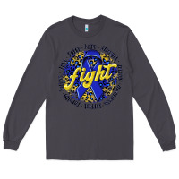 Smoke fight colorectal cancer Long Sleeve Tee - NancyCooperArtShop