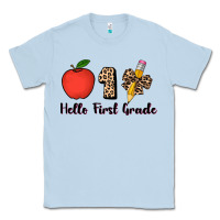 Dusty Blue hello first grade leopard 3200x2400 Classic Tee - AdoDesignShop