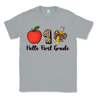 Heather Grey hello first grade leopard 3200x2400 Classic Tee - AdoDesignShop