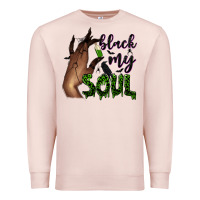 Pale Pink Black my soul Premium Sweatshirt - NancyCooperArtShop