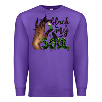 Purple Black my soul Premium Sweatshirt - NancyCooperArtShop
