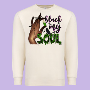 Black My Soul Premium Sweatshirt Designed By Nancycooperartshop