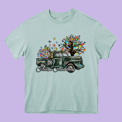 Autism Awareness Heavy Core Tee Designed By Sublimationcraftshop