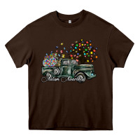 Chocolate Brown autism awareness Heavy Core Tee - SublimationCraftShop