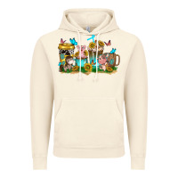 Vintage Artic farm cute animals with sunflower coffee cups Vintage Hoodie - NancyCooperArtShop