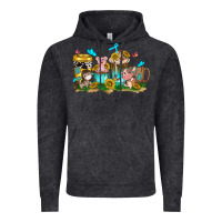 Vintage Black farm cute animals with sunflower coffee cups Vintage Hoodie - NancyCooperArtShop