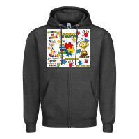 Charcoal Heather autism Zipper Hoodie - Artiststas