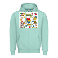 Seafoam autism Zipper Hoodie - Artiststas