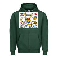 Sports Green autism Zipper Hoodie - Artiststas