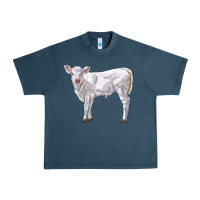 Midnight Navy charolais calf Urban Heavy Tee - LillyAllenDesigns