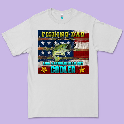 Fishing Dad Like A Regular But Cooler Premium Tee Designed By Hra Design Shop