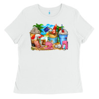 White travel coffee cups Ladies Tee - Zillion Design Studio