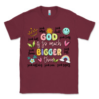 Burgundy god is so much bigger than malia Classic Tee - MaliasSmallBusiness