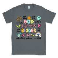 Charcoal Heather god is so much bigger than malia Classic Tee - MaliasSmallBusiness
