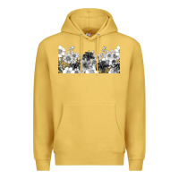 Antique Gold black and white floral Premium Hoodie - TumblerDesignByShophia