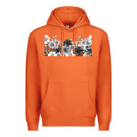Carrot black and white floral Premium Hoodie - TumblerDesignByShophia