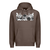 Coffee black and white floral Premium Hoodie - TumblerDesignByShophia