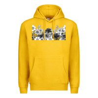 Lemon black and white floral Premium Hoodie - TumblerDesignByShophia