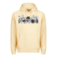 Pina Colada black and white floral Premium Hoodie - TumblerDesignByShophia