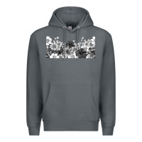 Rock black and white floral Premium Hoodie - TumblerDesignByShophia