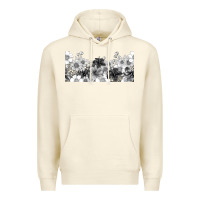 Sandshell black and white floral Premium Hoodie - TumblerDesignByShophia
