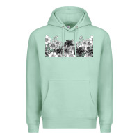 Seafoam black and white floral Premium Hoodie - TumblerDesignByShophia