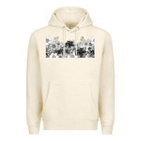 Tofu black and white floral Premium Hoodie - TumblerDesignByShophia