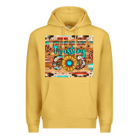 Antique Gold i'm just out here trusting god Premium Hoodie - JahusDesignShop