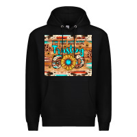 Black i'm just out here trusting god Premium Hoodie - JahusDesignShop