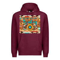 Burgundy i'm just out here trusting god Premium Hoodie - JahusDesignShop