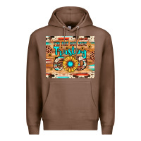 Chestnut i'm just out here trusting god Premium Hoodie - JahusDesignShop