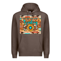 Coffee i'm just out here trusting god Premium Hoodie - JahusDesignShop